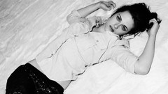 Woman Kristen Stewart monochrome Actress lying down