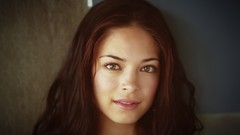 Woman Kristin Kreuk faces Actress brunettes