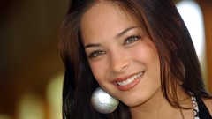 Woman Kristin Kreuk faces Actress smiling brunettes