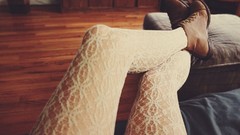 Woman lace legs boots pantyhose body parts