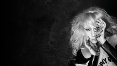 Woman lady gaga grayscale