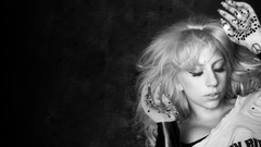Woman lady gaga grayscale