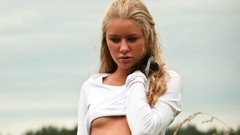 Woman lakes outdoors blondes skirts models boobs teen ella 