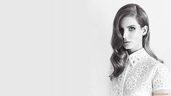 Woman lana del rey long hair singers grayscale