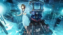 Woman Landscapes multicolor trains