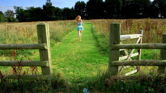 Woman Landscapes outdoors barefoot