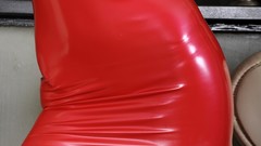 Woman latex Chloe gloves brunettes high heels latexotica 