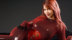 Woman latex legs stockings lingerie brunettes models panties 