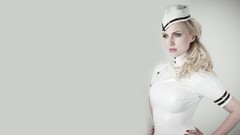 Woman latex Navy blondes uniforms cosplay ancilla tilia