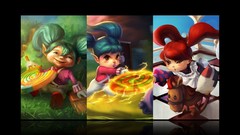 Woman League of Legends video games panels