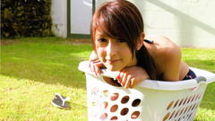 Woman Leah Dizon grass