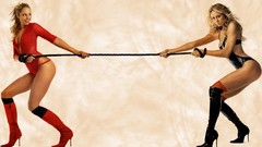 Woman leather side view blondes boots Photo manipulation stacy 