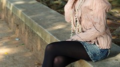 Woman legs asians brunettes bangs