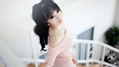 Woman legs asians models black hair Korean Im Soo Yeon