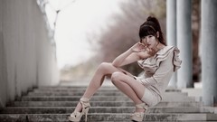 Woman legs asians models Korean Lee Eun Hye