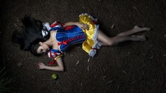 Woman legs barefoot snow-white cosplay fantasy art