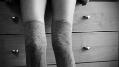 Woman legs knee socks body parts