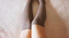 Woman legs knee socks body parts