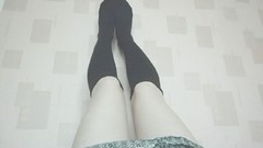 Woman legs knee socks body parts