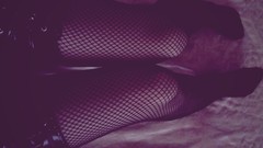 Woman legs lingerie fishnet stockings body parts