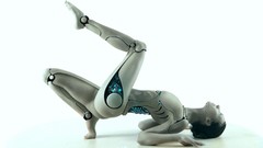 Woman legs lying down cyborgs Photo manipulation artwork