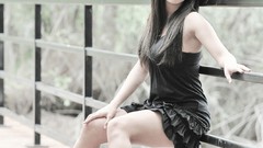 Woman legs models black dress high heels takara Mike Reid