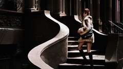 Woman legs models stairways