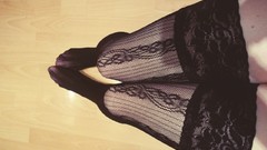 Woman legs stockings black stockings body parts