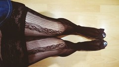 Woman legs stockings black stockings body parts