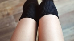 Woman legs stockings black stockings body parts