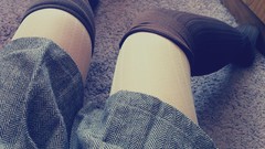 Woman legs stockings body parts