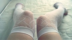 Woman legs stockings knee socks body parts