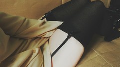 Woman legs stockings lingerie garters body parts