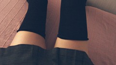 Woman legs stockings skirts miniskirts black stockings black 