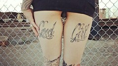 Woman legs tattoos models