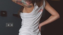 Woman legs tattoos models boobs badquality