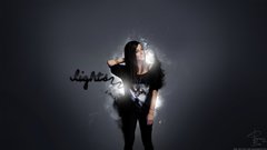 Woman lights artwork black