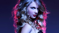 Woman lights colors taylor swift singers curly hair