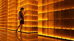 Woman lights lighting reflections