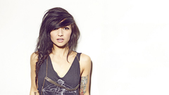 Woman lights Simple Background