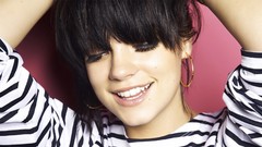 Woman lily allen singers striped clothing