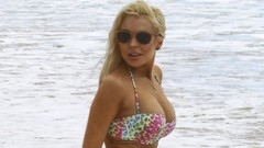 Woman Lindsay Lohan Beaches Actress blondes boobs