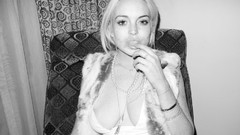 Woman Lindsay Lohan Cigarettes Actress blondes models cleavage 