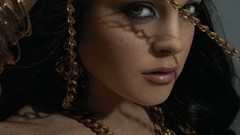 Woman Lindsay Lohan freckles models necklaces