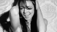 Woman Lindsay Lohan monochrome