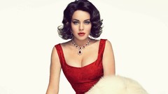 Woman Lindsay Lohan red dress Actress brunettes models