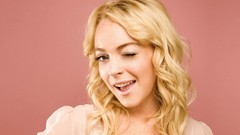 Woman Lindsay Lohan wink