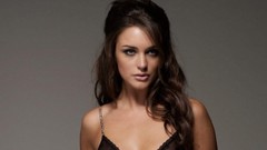 Woman lingerie brunettes lauren budd Simple Background