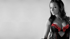 Woman lingerie cleavage selective coloring Kristina Uhrinova