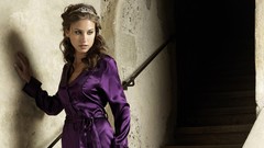 Woman lingerie models stairways